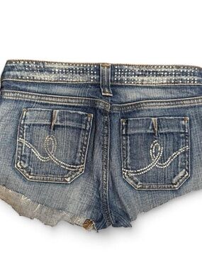 Y2K Hippie Bedazzled Rhinestone Low Rise Booty Shorts